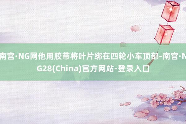 南宫·NG网他用胶带将叶片绑在四轮小车顶部-南宫·NG28(China)官方网站-登录入口