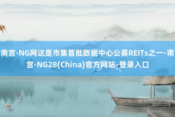 南宫·NG网这是市集首批数据中心公募REITs之一-南宫·NG28(China)官方网站-登录入口
