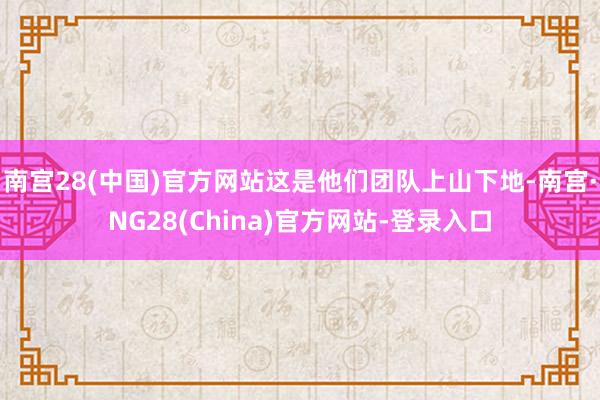 南宫28(中国)官方网站这是他们团队上山下地-南宫·NG28(China)官方网站-登录入口