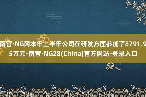 南宫·NG网本年上半年公司在研发方面参加了8791.95万元-南宫·NG28(China)官方网站-登录入口