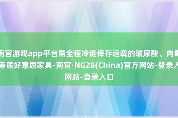 南宫游戏app平台需全程冷链保存运载的玻尿酸、肉毒素等医好意思家具-南宫·NG28(China)官方网站-登录入口
