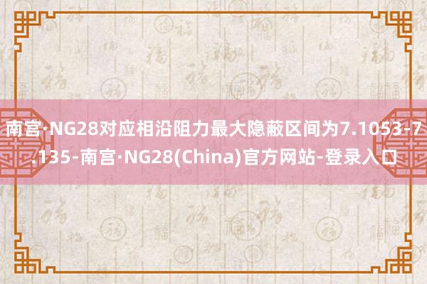 南宫·NG28对应相沿阻力最大隐蔽区间为7.1053-7.135-南宫·NG28(China)官方网站-登录入口